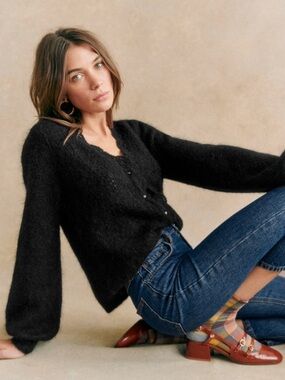 Gilet angelie noir Sezane